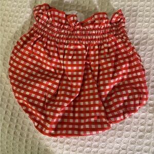Jacadi Red and White Checkered Diaper Cover